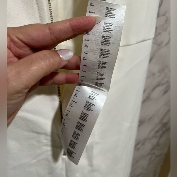 Maje boot cut white jumpsuit with zipper in the front - Picture 5 of 7